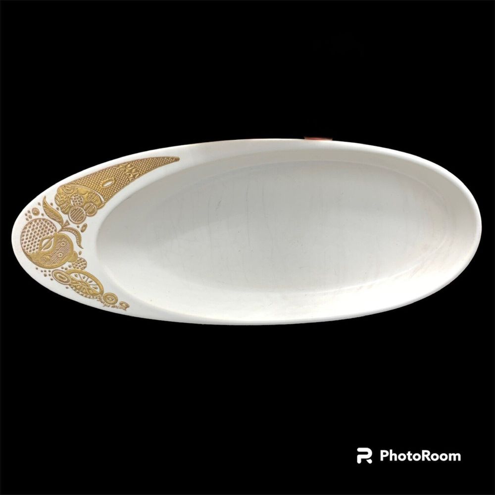 Vintage MCM Georges Briard Mid Century Modern Midas Nesting Bowl White Gold
